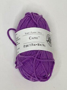 Loops & Threads Capri Medium Weight Yarn Violet Purple Lot#7021 Soft Blend
